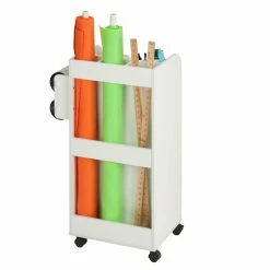 Outlet ✔️ Honey Can Do 3-Drawer White Rolling Craft Cart with Drawers & Slotted Compartments 🤩 -Honey Can Do Sales Store D582780S 8