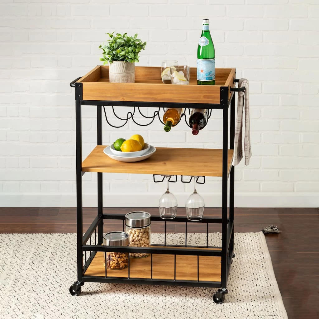 Best reviews of 𧨠4 Pack: Honey Can Do Industrial Rolling Bar Cart with Removable Serving Tray π 4 Best reviews of 𧨠4 Pack: Honey Can Do Industrial Rolling Bar Cart with Removable Serving Tray π - Image 2