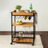 Flash Sale ✨ Honey Can Do Industrial Rolling Bar Cart with Removable Serving Tray 🌟 -Honey Can Do Sales Store D582781S 1