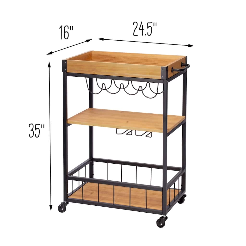 Best reviews of 𧨠4 Pack: Honey Can Do Industrial Rolling Bar Cart with Removable Serving Tray π 6 Best reviews of 𧨠4 Pack: Honey Can Do Industrial Rolling Bar Cart with Removable Serving Tray π - Image 4