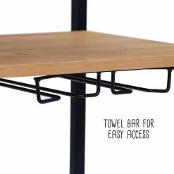 Flash Sale ✨ Honey Can Do Industrial Rolling Bar Cart with Removable Serving Tray 🌟 -Honey Can Do Sales Store D582781S 3