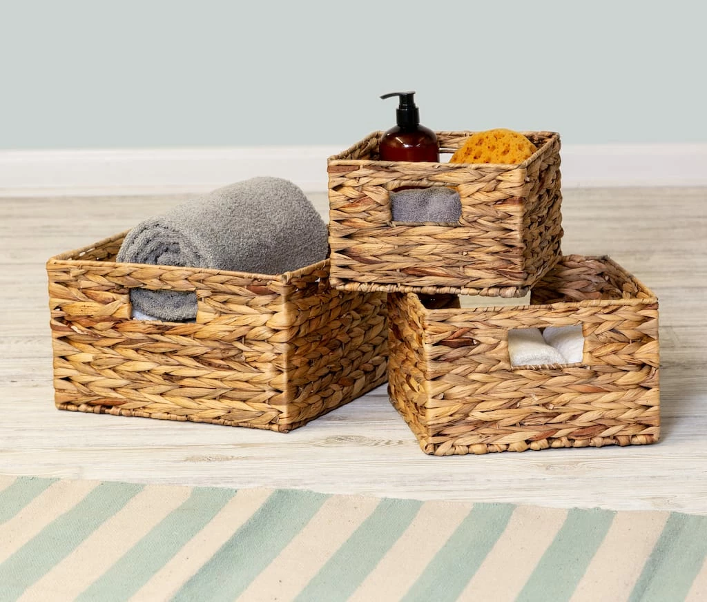 New π 6 Packs: 3 ct. (18 total) Honey Can Do Natural Woven Hyacinth Nested Storage Basket Set π 10 New π 6 Packs: 3 ct. (18 total) Honey Can Do Natural Woven Hyacinth Nested Storage Basket Set π - Image 8