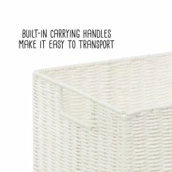 Buy 👏 6 Pack: Honey Can Do White Parchment Cord Crate 😍 -Honey Can Do Sales Store D587132S 2