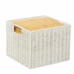 Buy 👏 6 Pack: Honey Can Do White Parchment Cord Crate 😍 -Honey Can Do Sales Store D587132S 3
