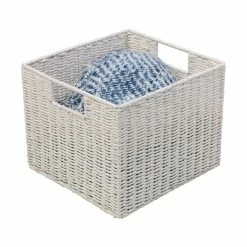 Buy 👏 6 Pack: Honey Can Do White Parchment Cord Crate 😍 -Honey Can Do Sales Store D587132S 4