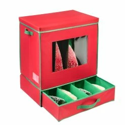 Buy 🤩 Honey Can Do Red Holiday Décor Box 🥰
