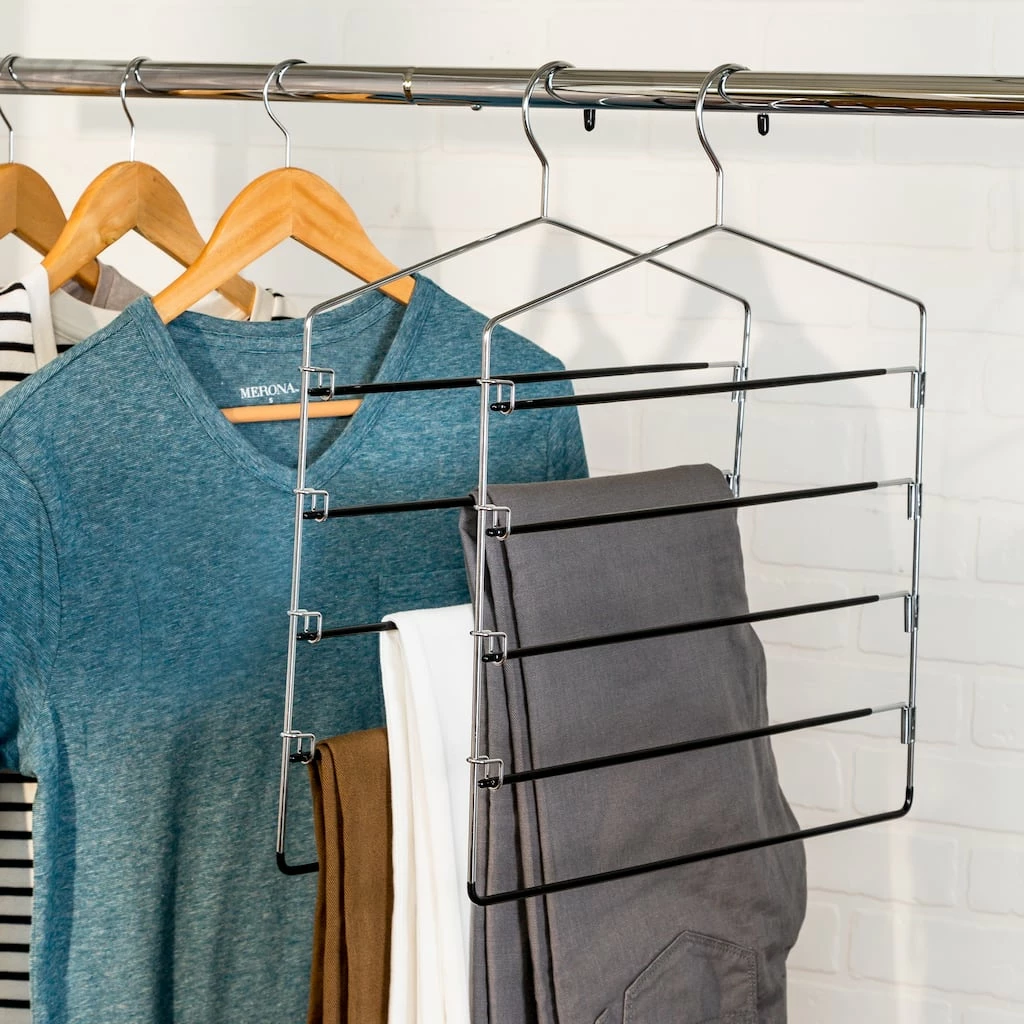 Best Sale ⭐ 15 Packs: 2 ct. (30 total) Honey Can Do 5-Tier Swing Arm Pant Hangers ✔️ 4 Best Sale ⭐ 15 Packs: 2 ct. (30 total) Honey Can Do 5-Tier Swing Arm Pant Hangers ✔️ - Image 2