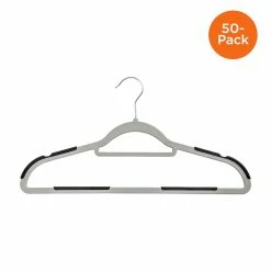 Deals π 6 Packs: 50 ct. (300 total) Honey Can Do Gray & Black Rubber Grip No-Slip Plastic Hangers β¨ 20 Deals π 6 Packs: 50 ct. (300 total) Honey Can Do Gray & Black Rubber Grip No-Slip Plastic Hangers β¨ -Honey Can Do Sales Store D587164S 2 1