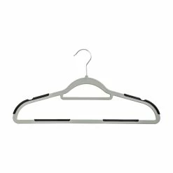 Brand new π Honey Can Do Gray & Black Rubber Grip No-Slip Plastic Hangers, 50ct. π―
