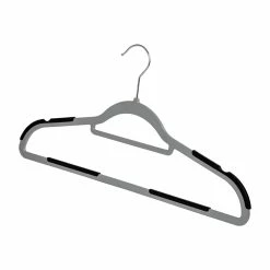 Brand new 🌟 Honey Can Do Gray & Black Rubber Grip No-Slip Plastic Hangers, 50ct. 💯 -Honey Can Do Sales Store D587164S 4