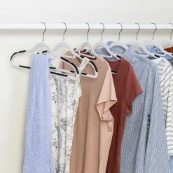 Cheap 😉 Honey Can Do White & Black Rubber Grip No-Slip Plastic Hangers, 50ct. 💯 -Honey Can Do Sales Store D587165S 10 1