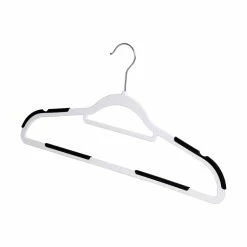 Cheap 😉 Honey Can Do White & Black Rubber Grip No-Slip Plastic Hangers, 50ct. 💯 -Honey Can Do Sales Store D587165S 4 1