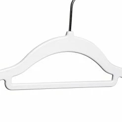 Cheap 😉 Honey Can Do White & Black Rubber Grip No-Slip Plastic Hangers, 50ct. 💯 -Honey Can Do Sales Store D587165S 7 1