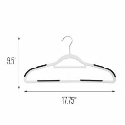 Cheap 😉 Honey Can Do White & Black Rubber Grip No-Slip Plastic Hangers, 50ct. 💯 -Honey Can Do Sales Store D587165S 9 1