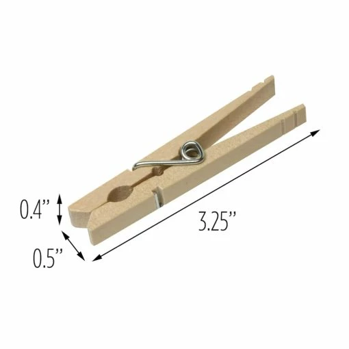 Coupon 🛒 8 Packs: 200 ct. (1,600 total) Honey Can Do Wood Clothespins with Spring ⭐ -Honey Can Do Sales Store D587182S 1 1