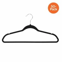 New 🧨 Honey Can Do Black Non-Slip Rubberized Suit Hangers, 50ct. 🎉