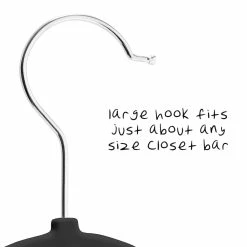 Promo 👏 6 Packs: 50 ct. (300 total) Honey Can Do Black Non-Slip Rubberized Suit Hangers ❤️ -Honey Can Do Sales Store D587186S 6 1