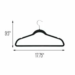 Promo 🧨 6 Pack: Honey Can Do Premium Black Velvet Collapsible & Non-Slip Hangers Set 🔥 -Honey Can Do Sales Store D587189S 6
