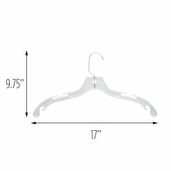 Wholesale 👍 Honey Can Do Clear 👗 Skirt & Pant Hangers With Clips, 12ct. 🎉