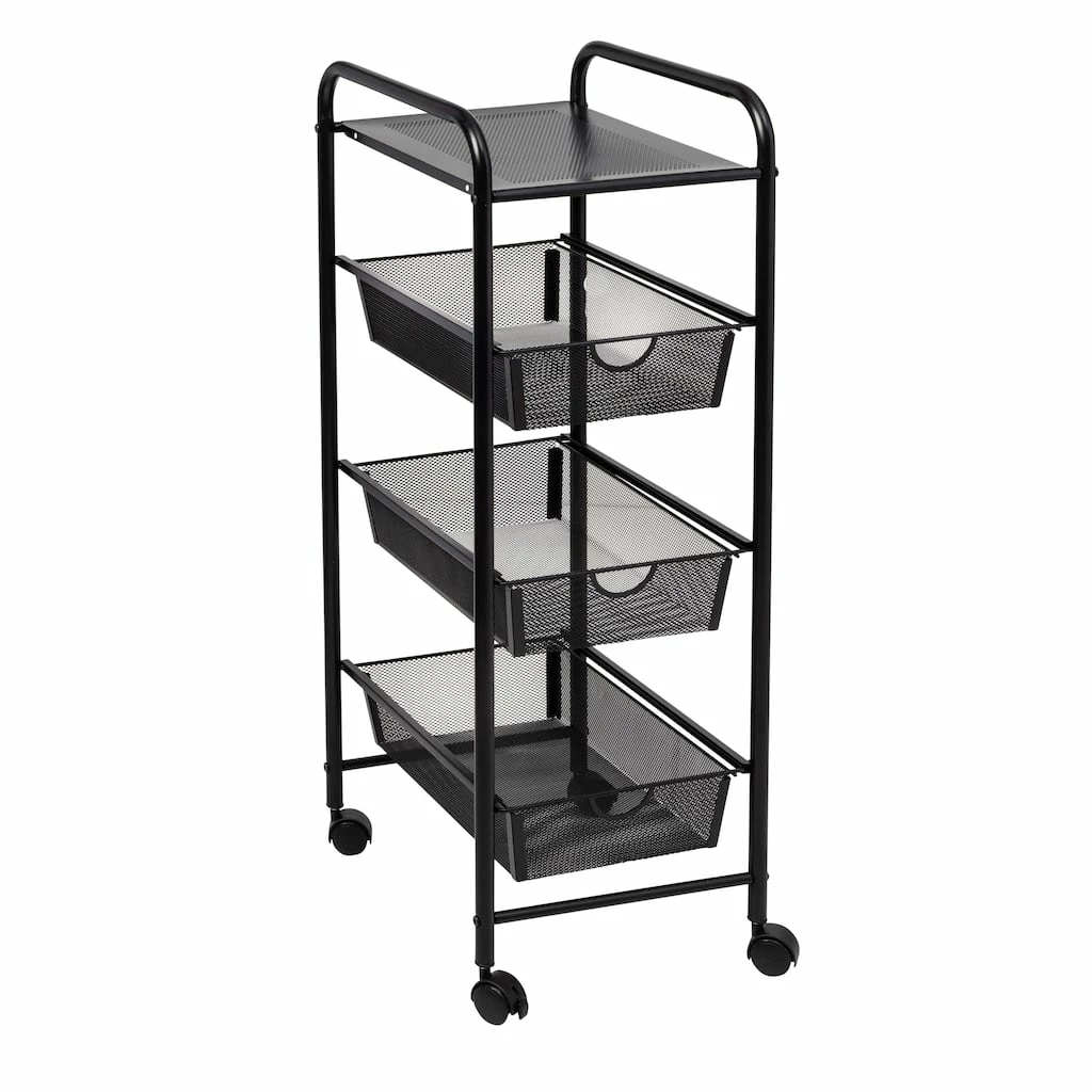 New π― Honey Can Do Black Metal 3-Drawer Rolling Storage Cart 𧨠3 New π― Honey Can Do Black Metal 3-Drawer Rolling Storage Cart π§¨