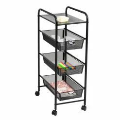 New π― Honey Can Do Black Metal 3-Drawer Rolling Storage Cart 𧨠17 New π― Honey Can Do Black Metal 3-Drawer Rolling Storage Cart 𧨠-Honey Can Do Sales Store D598019S 6