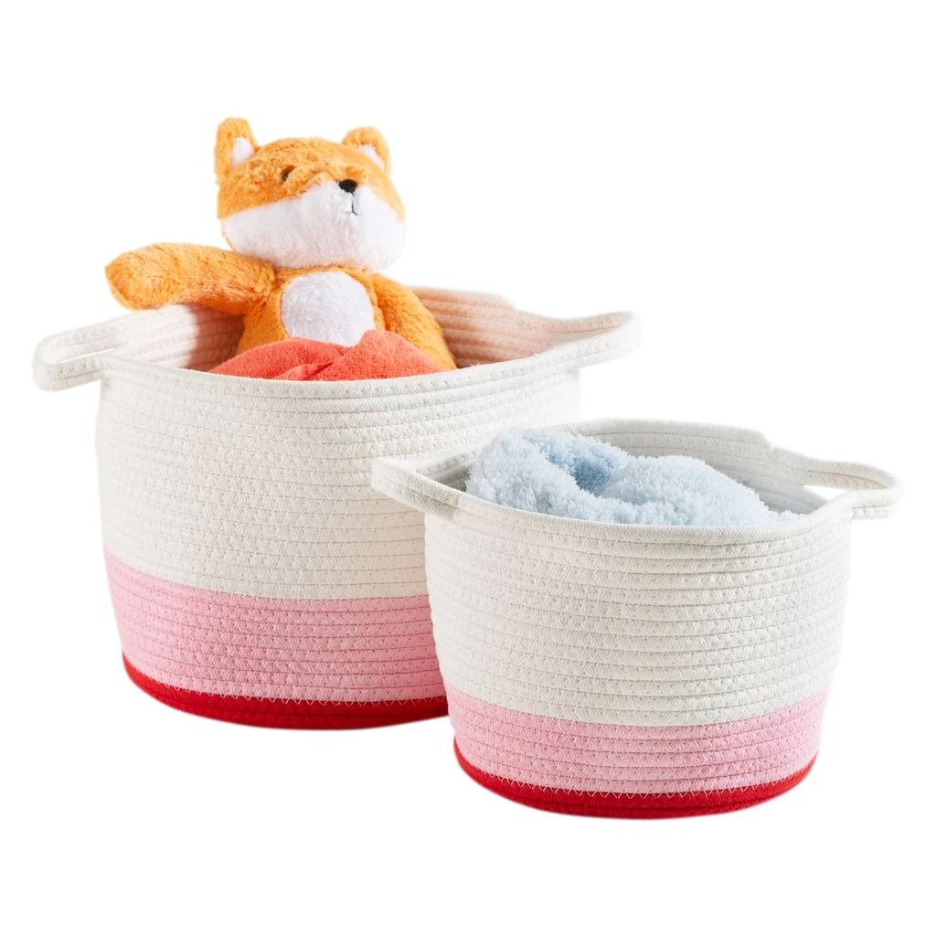 Outlet βοΈ Honey Can Do Red & White Ombré Nesting Cotton Rope Storage Basket Set π 5 Outlet βοΈ Honey Can Do Red & White Ombré Nesting Cotton Rope Storage Basket Set π - Image 3