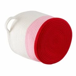 Flash Sale 🥰 6 Packs: 2 ct. (12 total) Honey Can Do Red & White Ombré Nesting Cotton Rope Storage Baskets ⌛ -Honey Can Do Sales Store D598020S 8 1