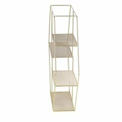 Outlet 💯 6 Pack: Honey Can Do 21" Gold Hexagonal Decorative 4-Tier Metal Wall Shelf 👏 -Honey Can Do Sales Store D598021S 8 1