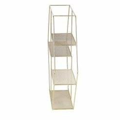 Cheap ✔️ Honey Can Do 21" Gold Hexagonal Decorative 4-Tier Metal Wall Shelf 👍 -Honey Can Do Sales Store D598021S 8