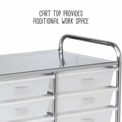 Wholesale 👍 Honey Can Do Chrome 12-Drawer Rolling Craft Storage Cart ❤️ -Honey Can Do Sales Store D598023S 12