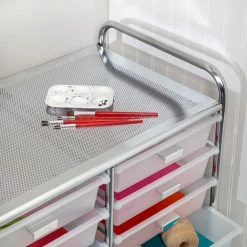 Wholesale 👍 Honey Can Do Chrome 12-Drawer Rolling Craft Storage Cart ❤️ -Honey Can Do Sales Store D598023S 6