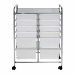Wholesale 👍 Honey Can Do Chrome 12-Drawer Rolling Craft Storage Cart ❤️ -Honey Can Do Sales Store D598023S 8