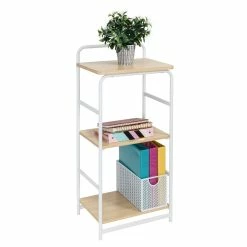 Brand new 🤩 Honey Can Do 33" Small 3-Tier Wood & Metal Shelf 🔔 -Honey Can Do Sales Store D598025S 2