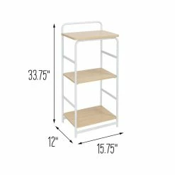 New 💯 6 Pack: Honey Can Do 33" Small 3-Tier Wood & Metal Shelf 👏 -Honey Can Do Sales Store D598025S 7 1