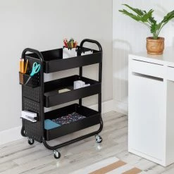 Flash Sale 🥰 Honey Can Do Black Rolling Craft Cart 🎉