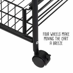 Coupon 👏 Honey Can Do Black 4-Tier Rolling Cart 🧨 -Honey Can Do Sales Store D598030S 14