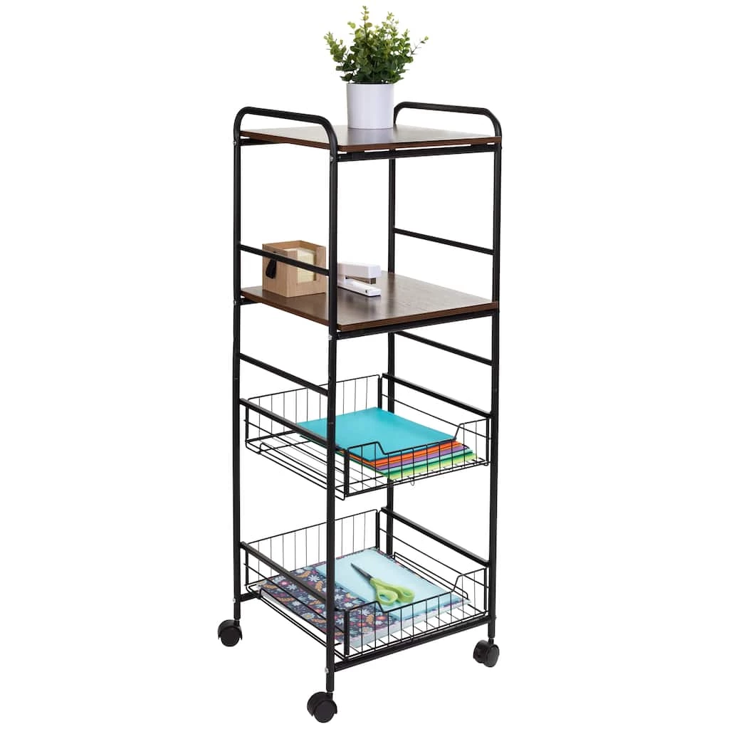 Coupon π Honey Can Do Black 4-Tier Rolling Cart 𧨠5 Coupon π Honey Can Do Black 4-Tier Rolling Cart 𧨠- Image 3