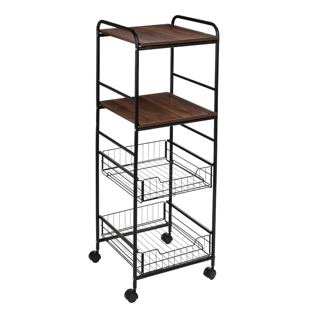 Coupon π Honey Can Do Black 4-Tier Rolling Cart 𧨠6 Coupon π Honey Can Do Black 4-Tier Rolling Cart 𧨠- Image 4