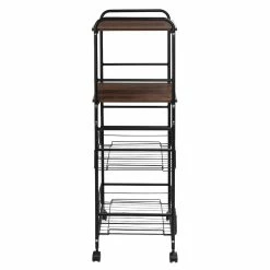 Coupon 👏 Honey Can Do Black 4-Tier Rolling Cart 🧨 -Honey Can Do Sales Store D598030S 9