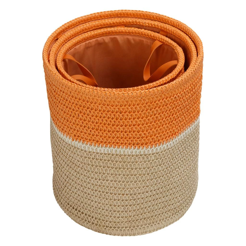 Brand new π₯ 6 Pack: Honey Can Do Orange & Beige Paper Straw Nesting Baskets with Handles Set 𧨠9 Brand new π₯ 6 Pack: Honey Can Do Orange & Beige Paper Straw Nesting Baskets with Handles Set 𧨠- Image 7