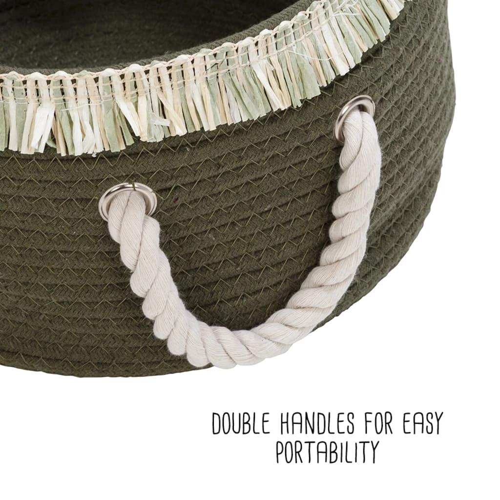 Wholesale ⌛ 6 Pack: Honey Can Do Olive Nesting Cotton Rope Baskets with Fringe Set ✔️ 13 Wholesale ⌛ 6 Pack: Honey Can Do Olive Nesting Cotton Rope Baskets with Fringe Set ✔️ - Image 11