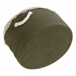 Best Pirce 🤩 Honey Can Do Olive Nesting Cotton Rope Baskets with Fringe Set 🔔 -Honey Can Do Sales Store D598034S 5