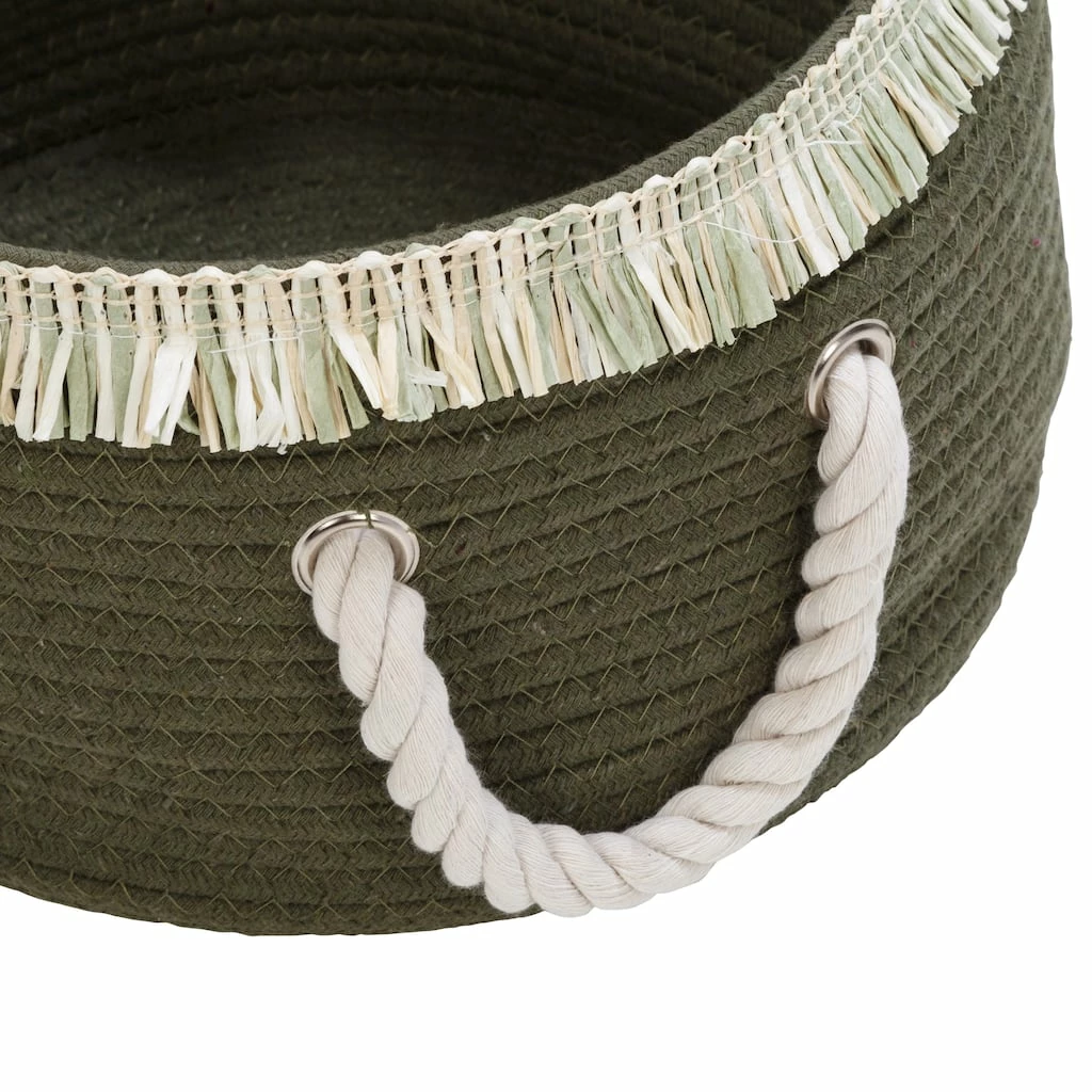 Wholesale ⌛ 6 Pack: Honey Can Do Olive Nesting Cotton Rope Baskets with Fringe Set ✔️ 9 Wholesale ⌛ 6 Pack: Honey Can Do Olive Nesting Cotton Rope Baskets with Fringe Set ✔️ - Image 7
