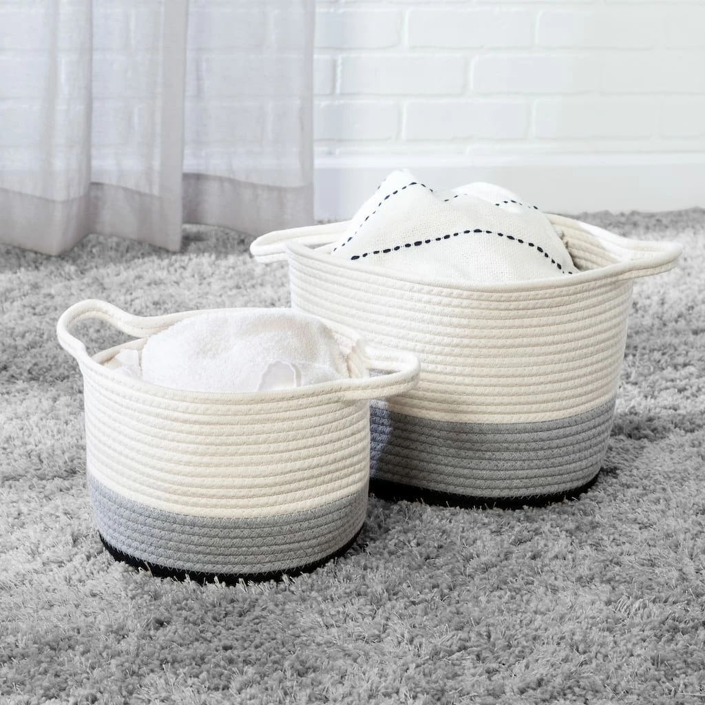 Best deal β Honey Can Do Black & White Ombré Nesting Cotton Rope Storage Basket Set π 6 Best deal β Honey Can Do Black & White Ombré Nesting Cotton Rope Storage Basket Set π - Image 4