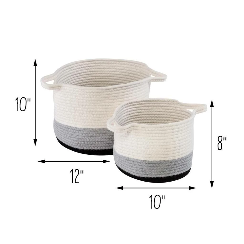Best deal β Honey Can Do Black & White Ombré Nesting Cotton Rope Storage Basket Set π 13 Best deal β Honey Can Do Black & White Ombré Nesting Cotton Rope Storage Basket Set π - Image 11