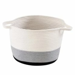 Deals 🥰 6 Packs: 2 ct. (12 total) Honey Can Do Black & White Ombré Nesting Cotton Rope Storage Baskets 😍 -Honey Can Do Sales Store D598036S 9 1