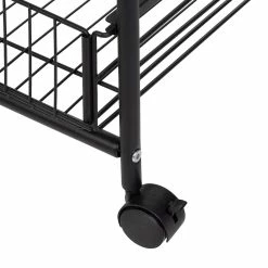 Deals ⌛ Honey Can Do Black & Natural 3-Tier Slim Rolling Cart 😍 -Honey Can Do Sales Store D598037S 11