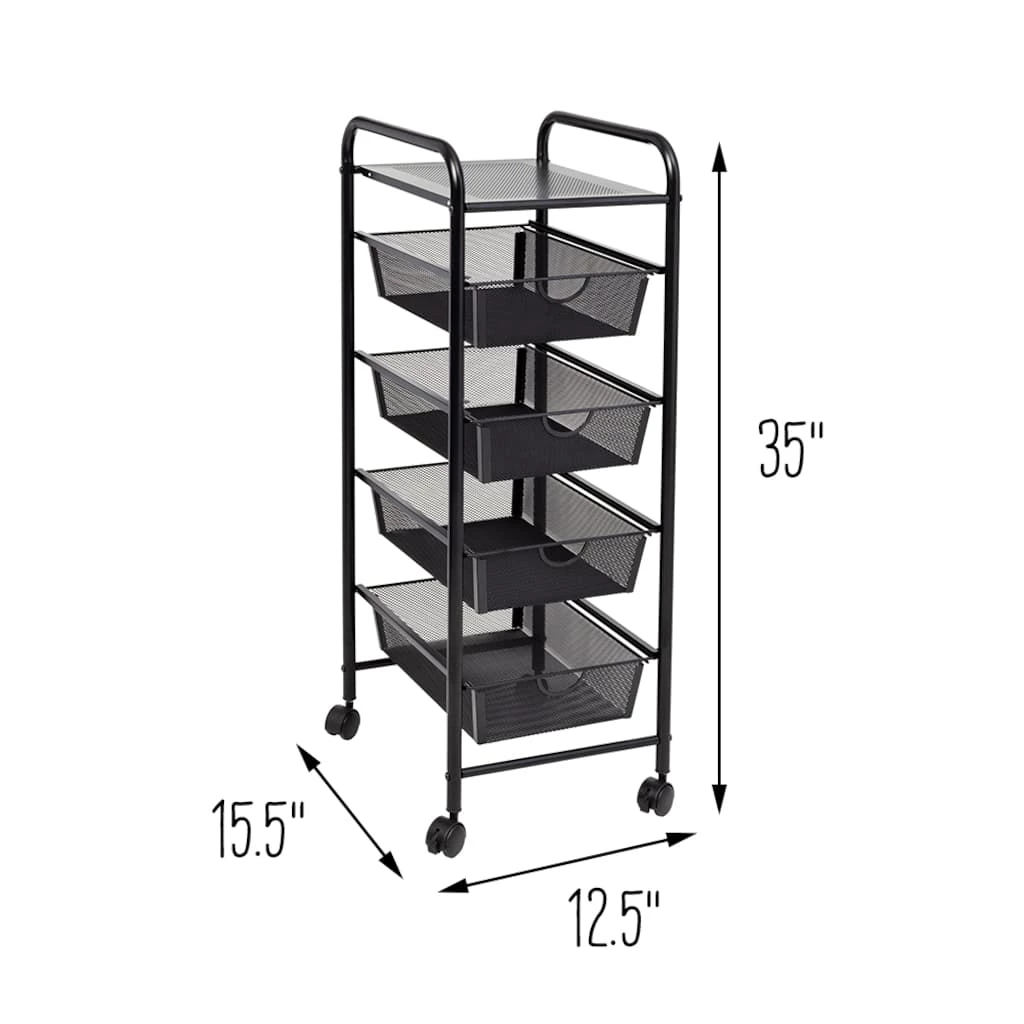 Brand new ❤️ Honey Can Do Black 4-Drawer Rolling Cart ⭐ 7 Brand new ❤️ Honey Can Do Black 4-Drawer Rolling Cart ⭐ - Image 5