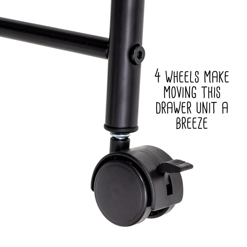 Brand new ❤️ Honey Can Do Black 4-Drawer Rolling Cart ⭐ 14 Brand new ❤️ Honey Can Do Black 4-Drawer Rolling Cart ⭐ - Image 12