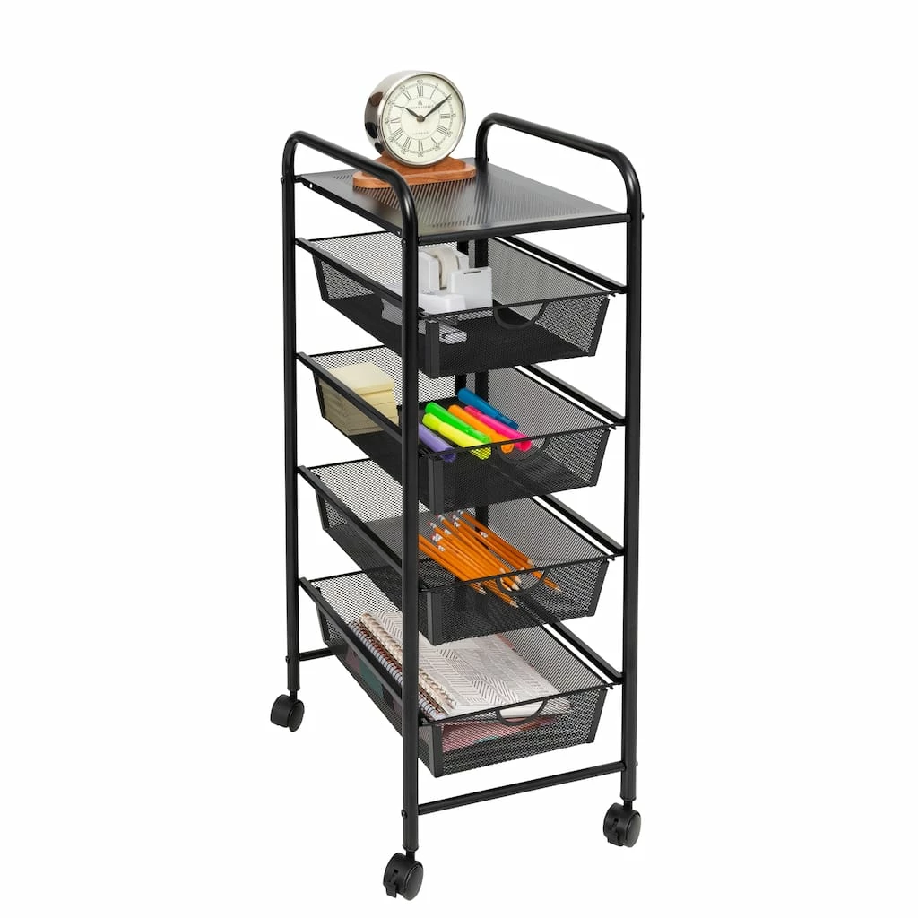 Brand new ❤️ Honey Can Do Black 4-Drawer Rolling Cart ⭐ 4 Brand new ❤️ Honey Can Do Black 4-Drawer Rolling Cart ⭐ - Image 2